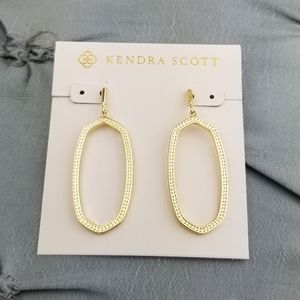 Gold, Kendra Scott, Elle, Open Frame,Earrings